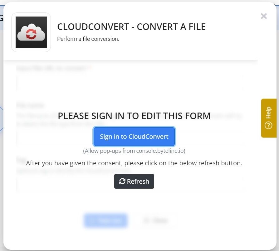 CLOUDCONVERT - CONVERT A FILE Node - Byteline Documentation