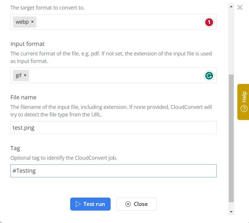 CLOUDCONVERT - CONVERT A FILE Node - Byteline Documentation