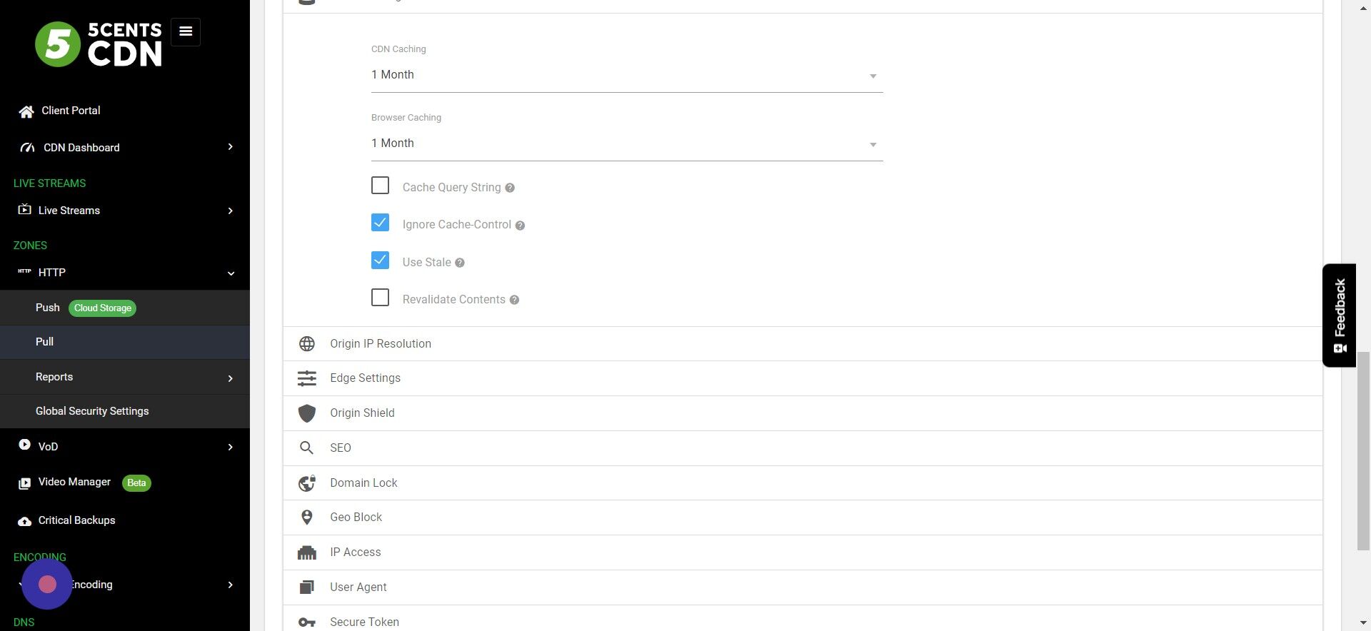 Screenshot of: Origin IP Resolution : Origin IP resolution is used for whole site acceleration. You can refer this KB [Whole site acceleration KB]