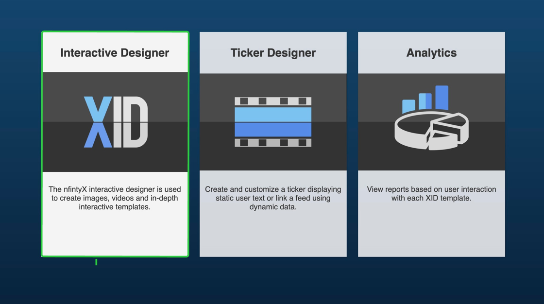 Screenshot of: Once you have logged into XID, click on the Interactive Designer.