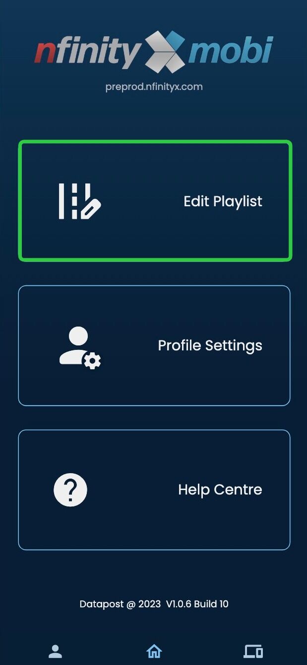 Screenshot of: Click on the 'Edit Playlist' button.