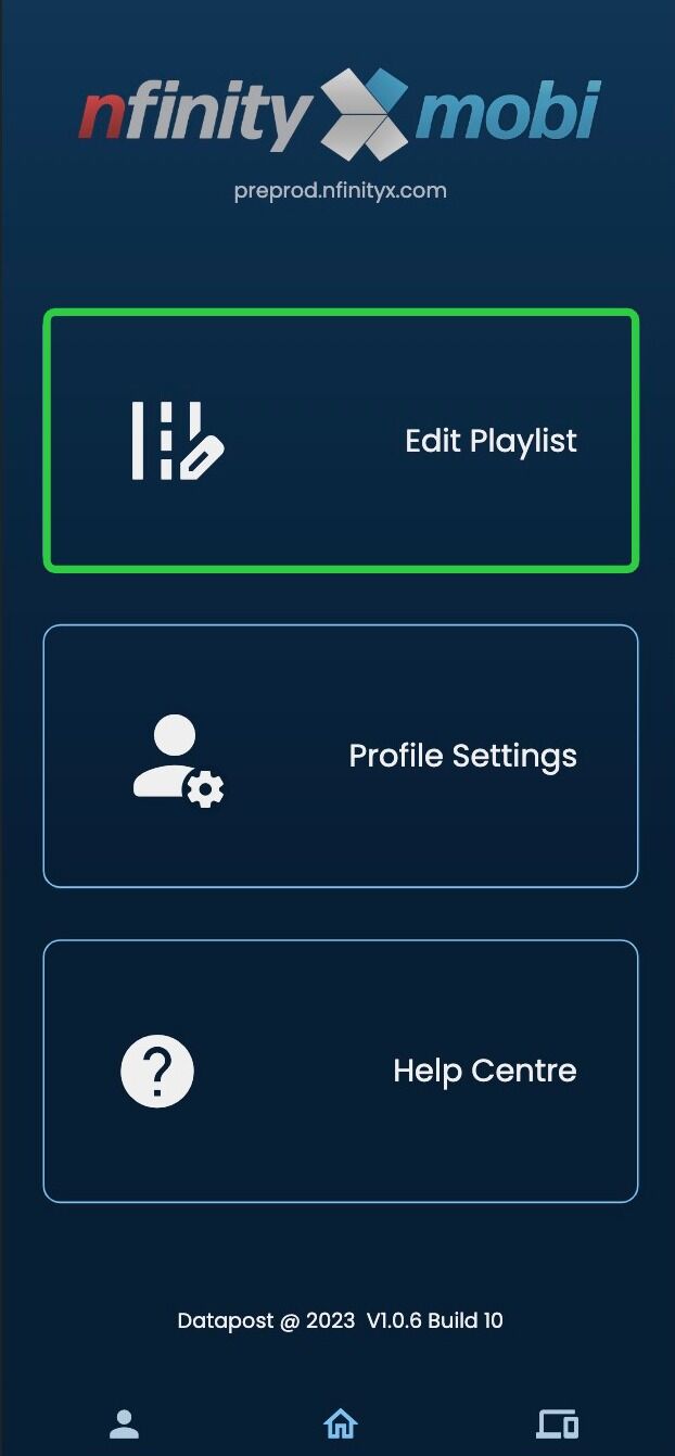 Screenshot of: Click on the 'Click Playlist' button.