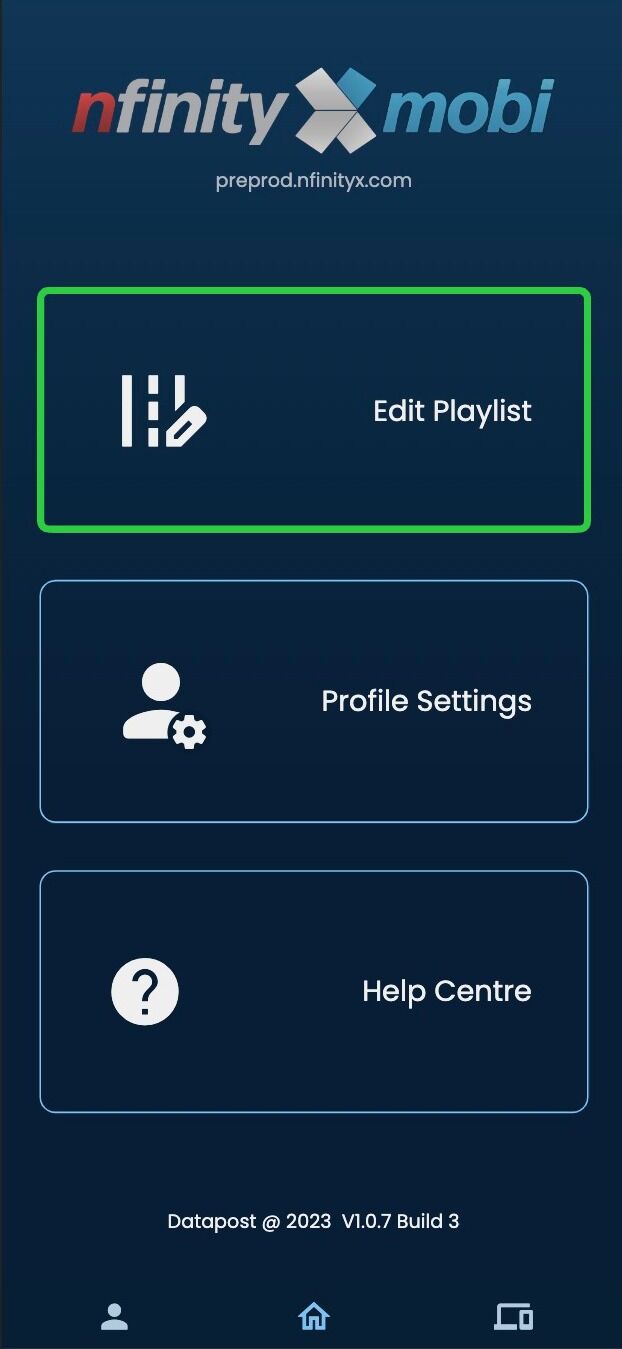 Screenshot of: Click on the 'Edit Playlist' button.