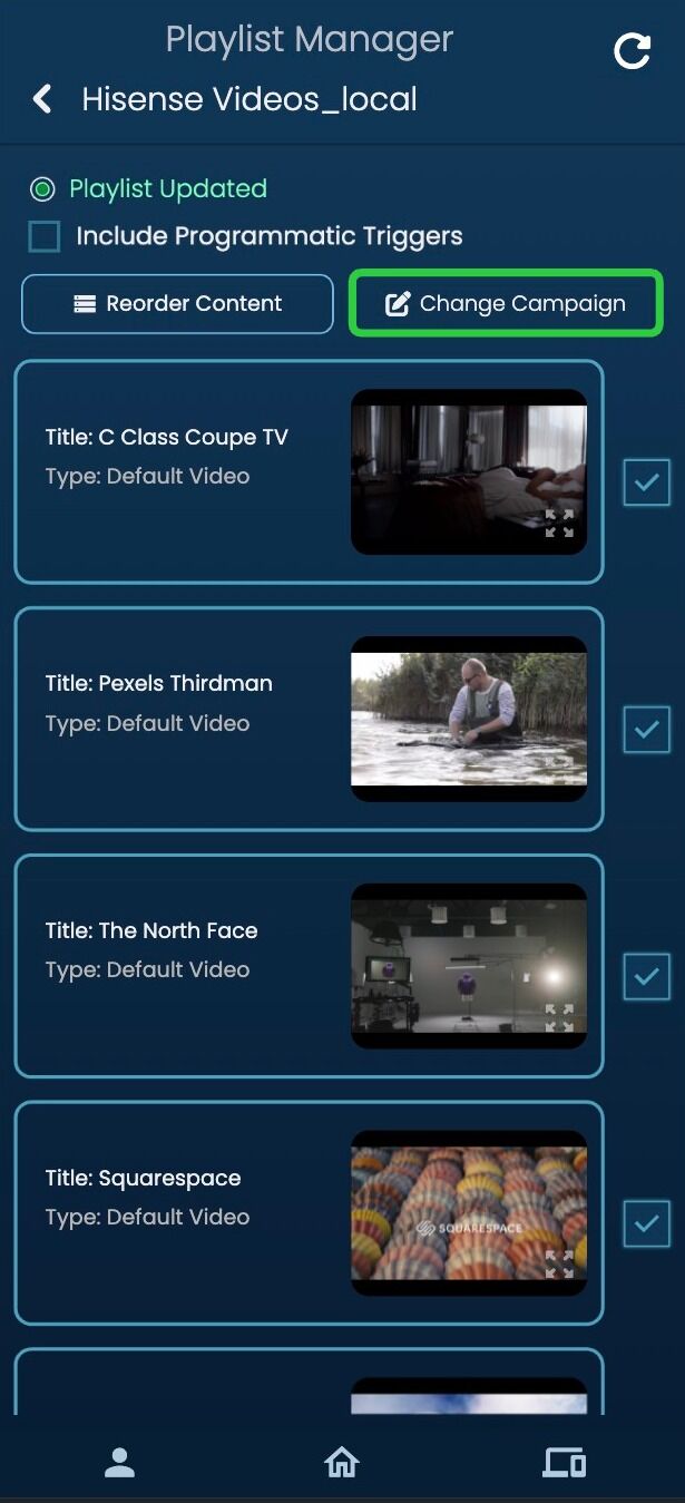 Screenshot of: If you want to change the campaign in the player, the app will once again ask you which layer you wish to change. This is to avoid any confusion.