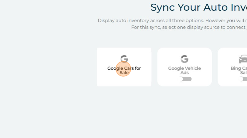 Screenshot of: Click "Google Cars for Sale"