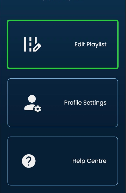 Screenshot of: Click the 'Edit Playlist' button.
