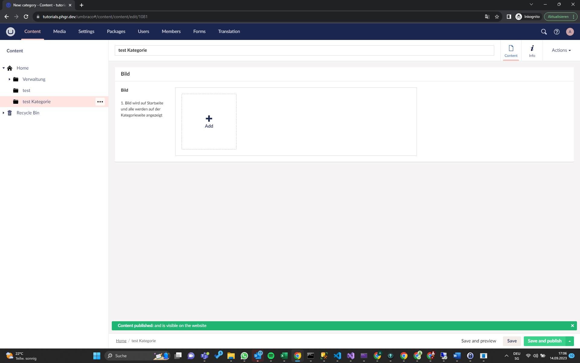 Screenshot of: Auf die drei Punkte neben der gewünschten Kategorie klicken