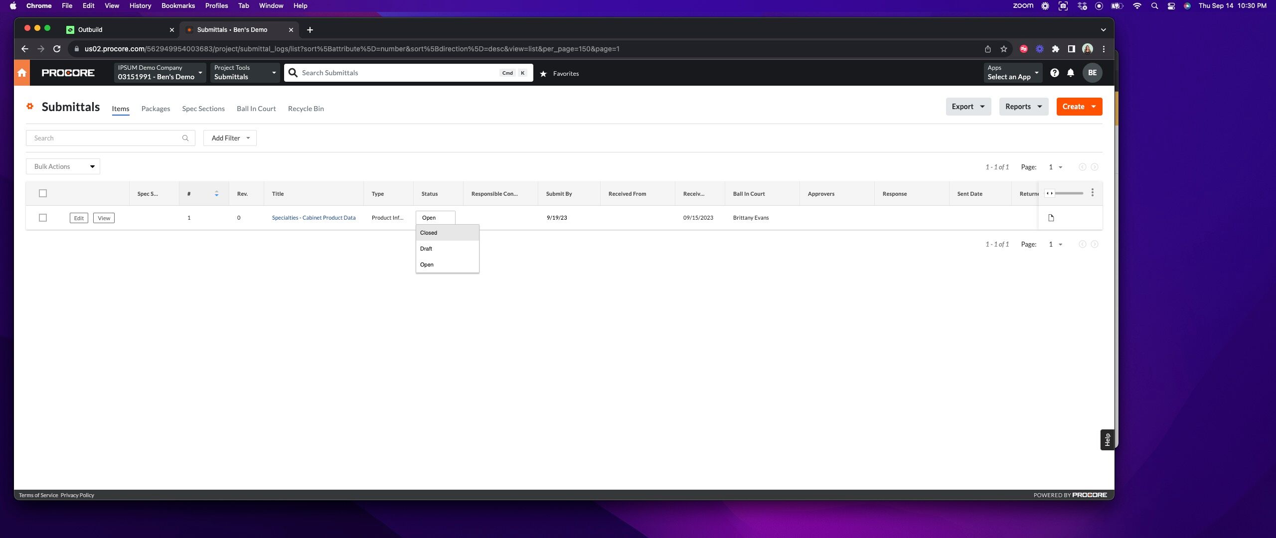 How To Connect Procore Submittals To Your Outbuild Schedule?