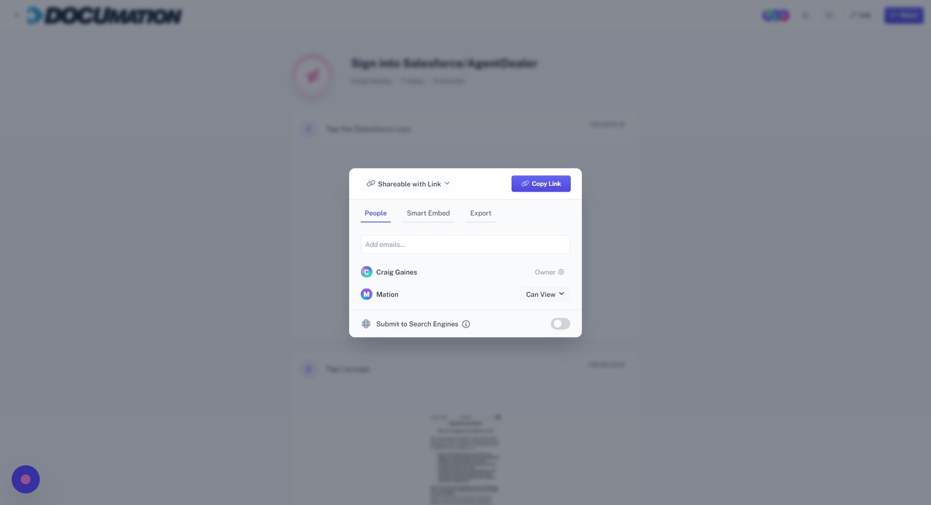 Screenshot of: Click "Export"