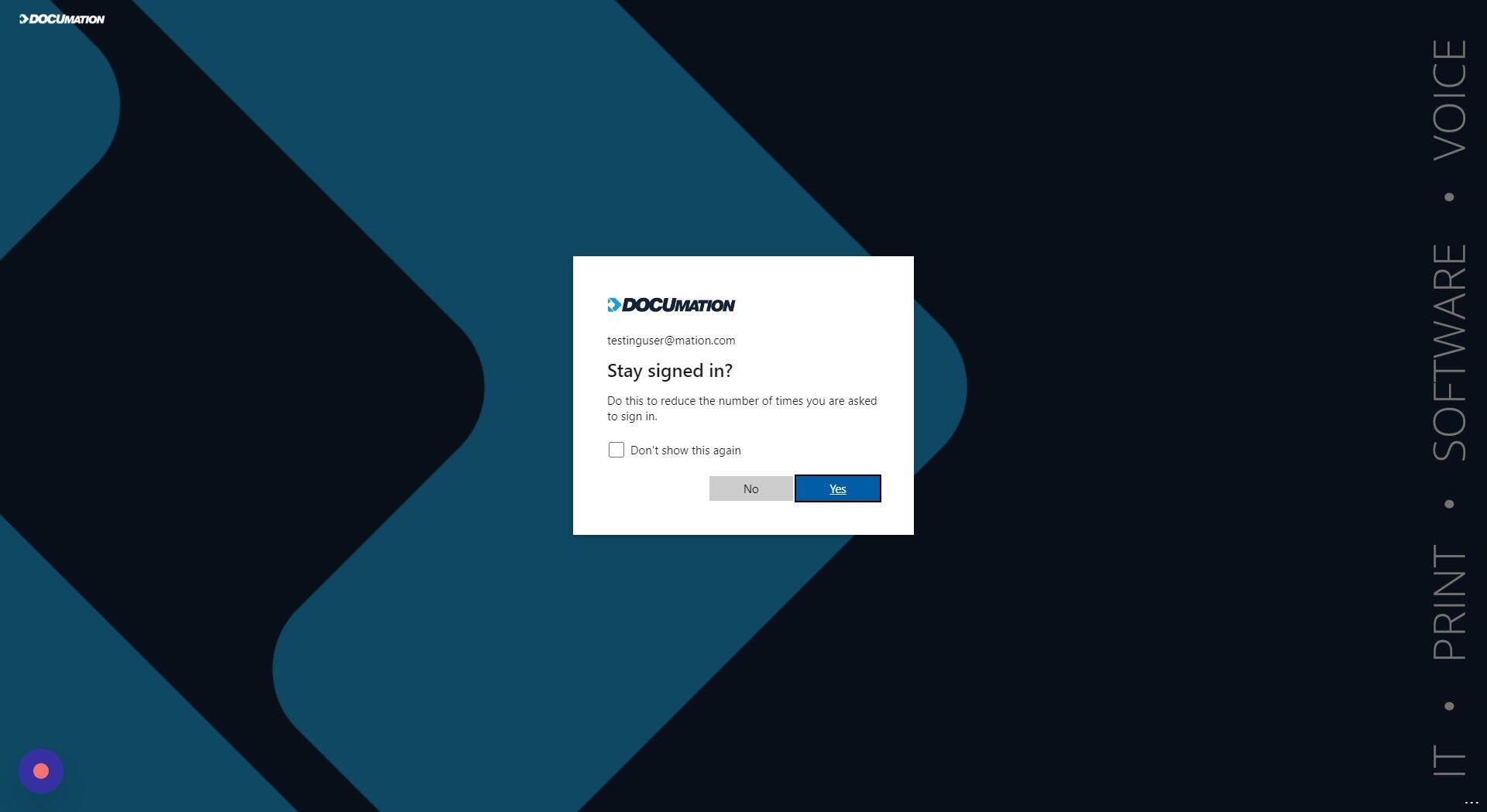 Screenshot of: Click Yes.