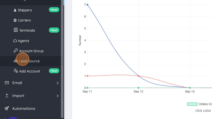 Screenshot of: Click "Lead Source"