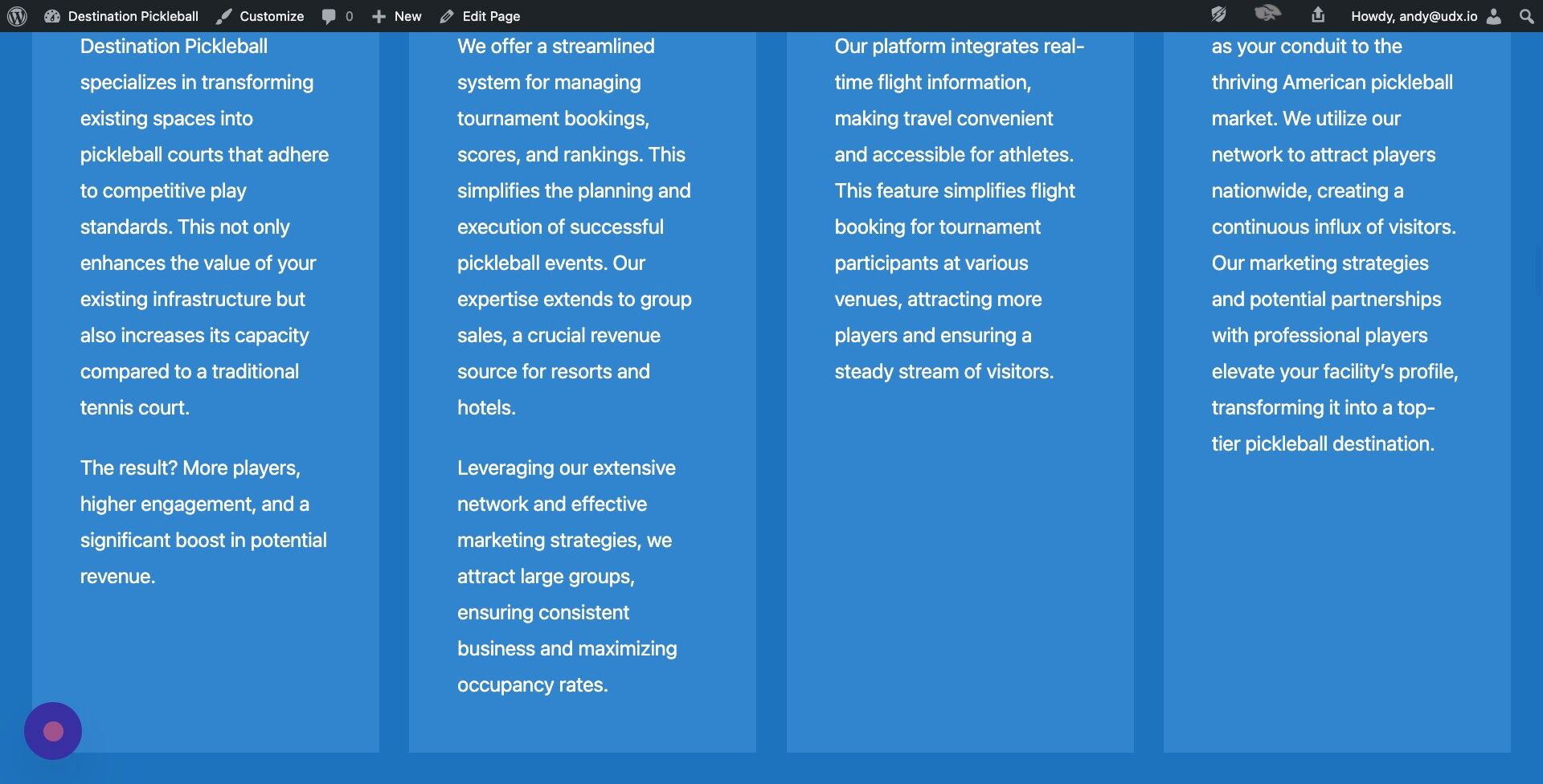 Screenshot of: See your changes on the front end, we've added a line break - looks good.