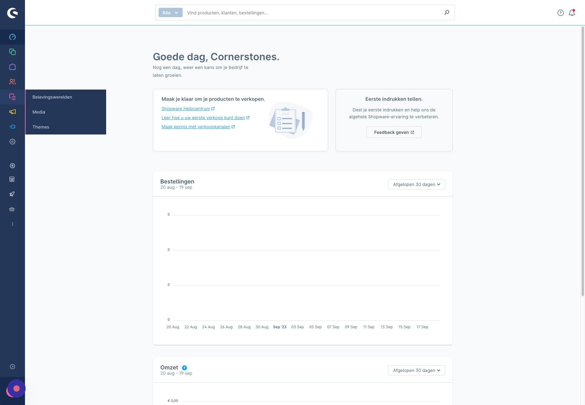 Screenshot of: Klik in het linkermenu op dit icoon 'inhoud'
