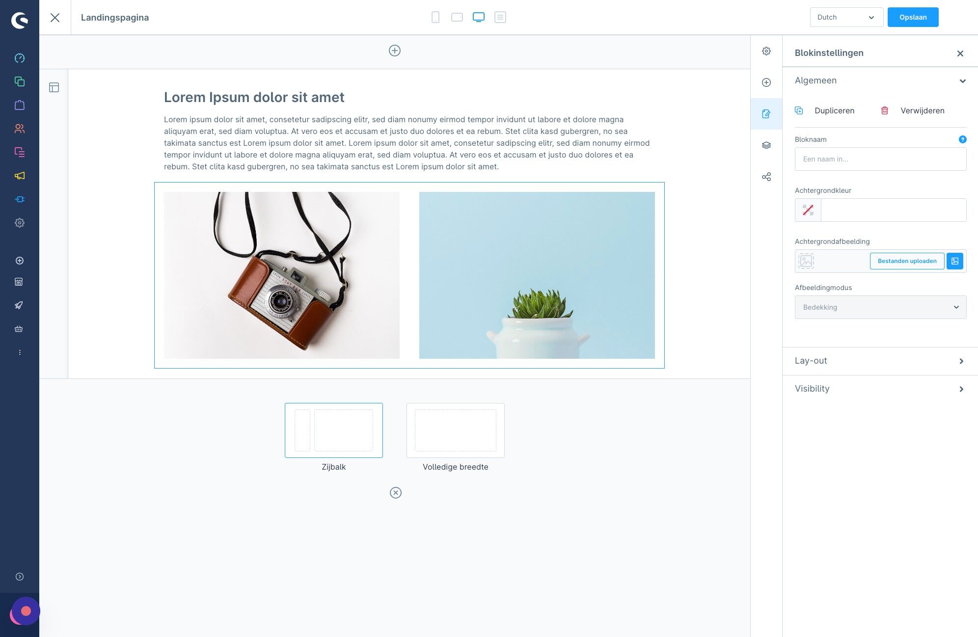 Screenshot of: Nu krijg je wederom de optie om te kiezen voor de kolom weergave