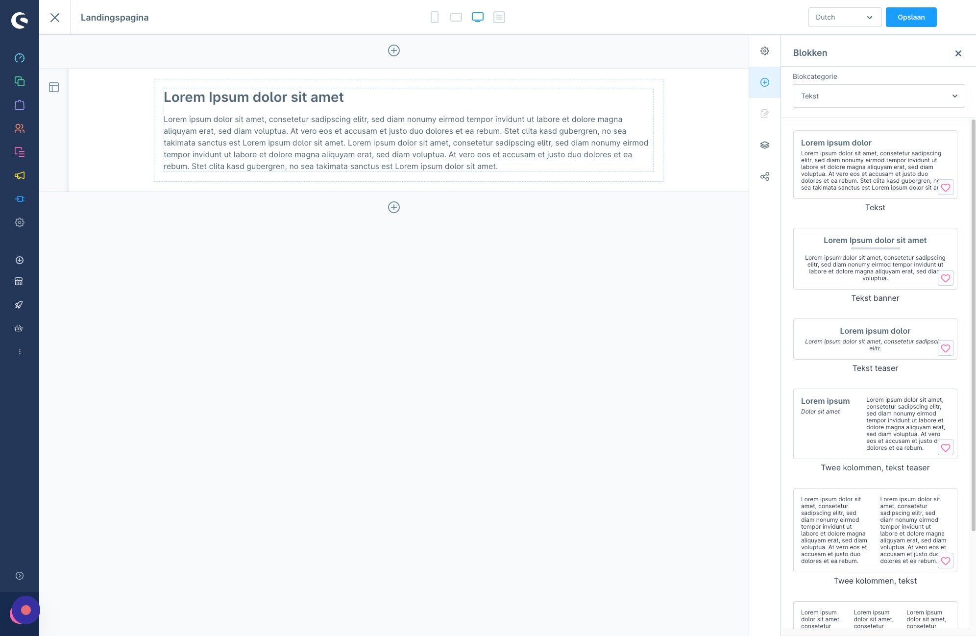 Screenshot of: Laat los, op de plek waar je dit blok wilt plaatsen