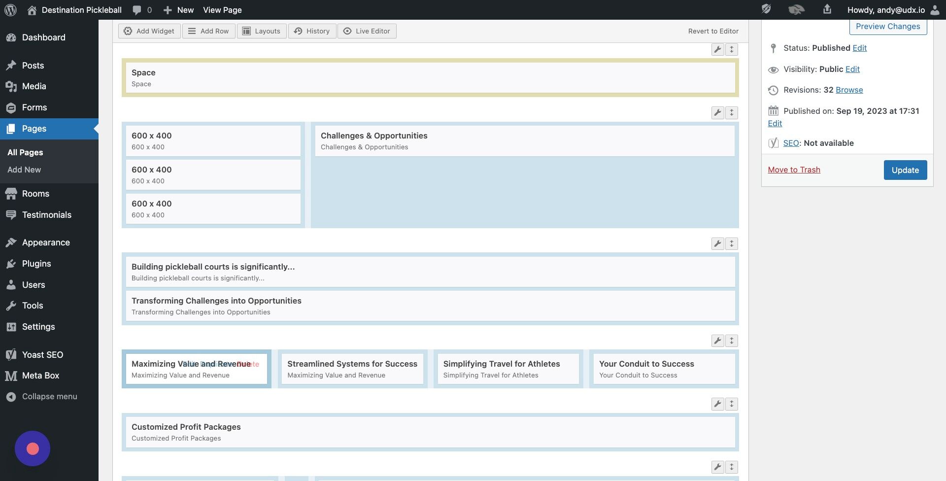 Screenshot of: Click the module you'd like to edit, in this case its "Maximizing Value and Revenue"