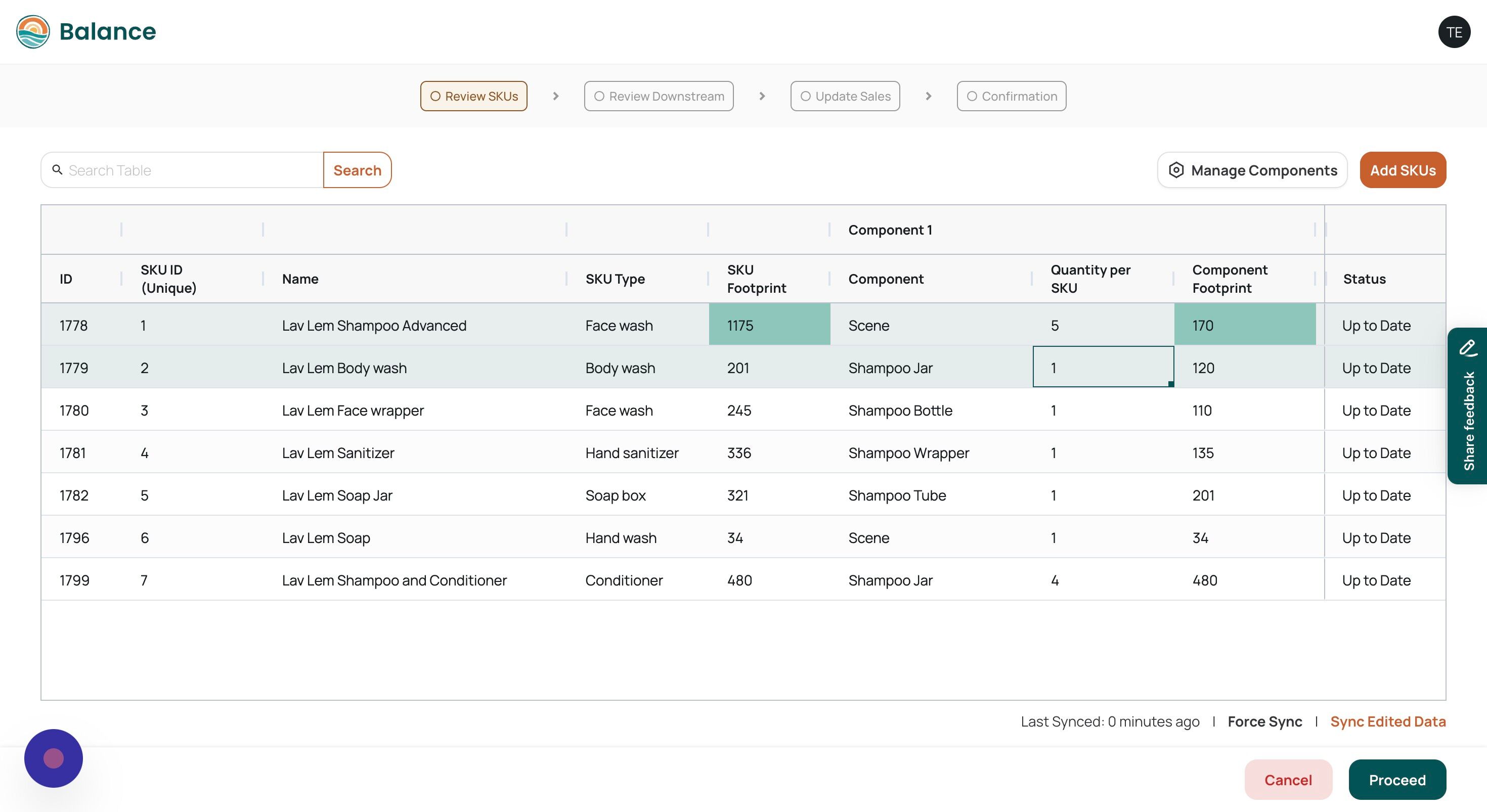 Screenshot of: To apply the edits, simply click anywhere on the table.