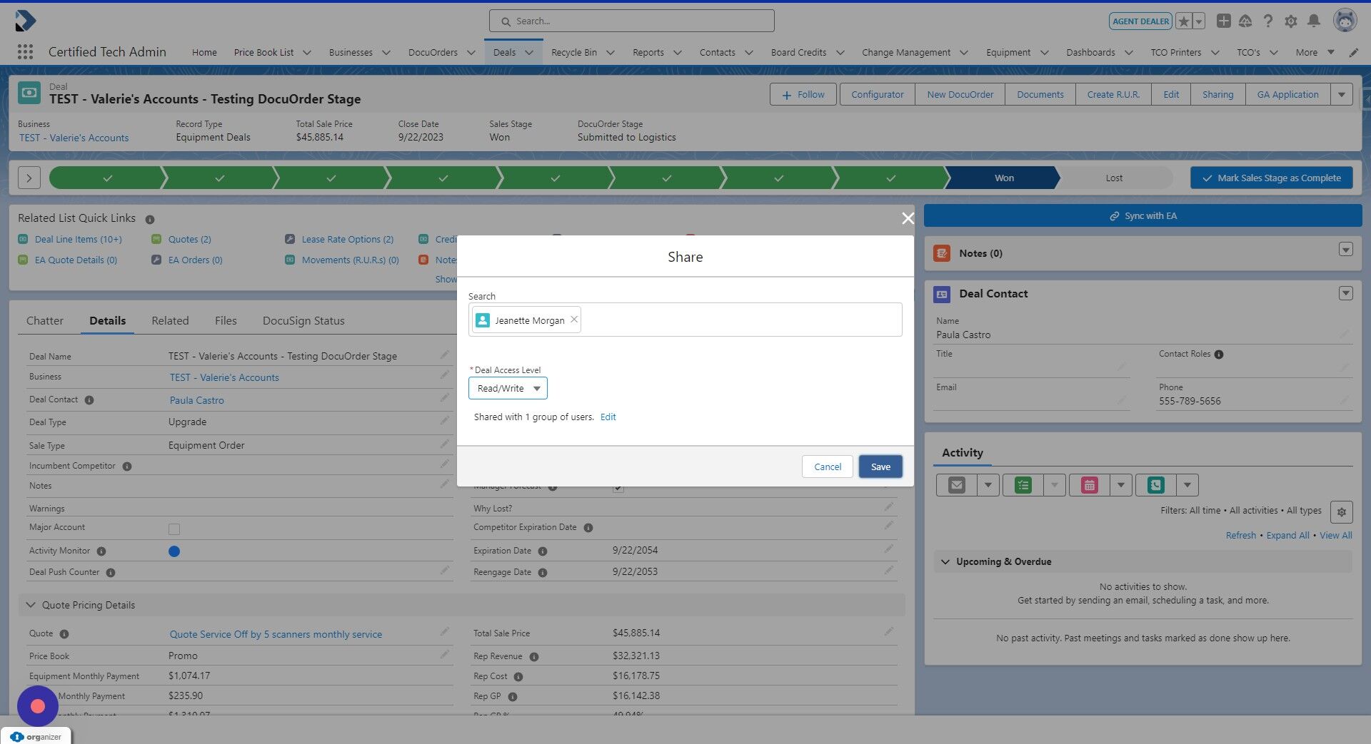 Screenshot of: Click "Save"