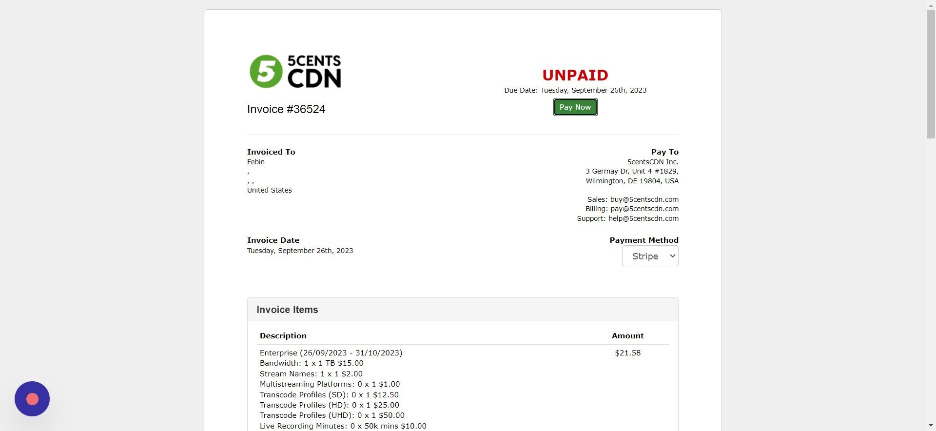 Screenshot of: Click 