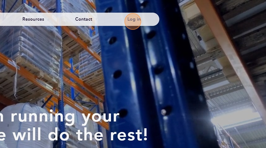 Screenshot of: Navigate to <https://www.tclogisticsgroup.com> and click the login tab.