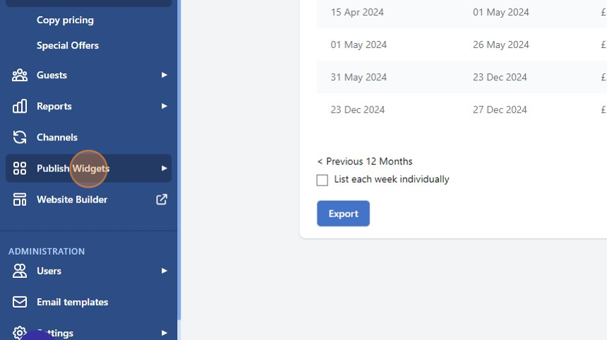 Screenshot of: Check to make sure the pricing is displaying as you want by previewing the Calendar & Booking Form widget