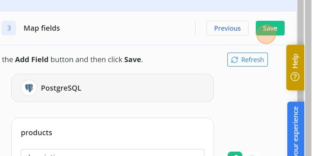 Screenshot of: Click on "Save" button