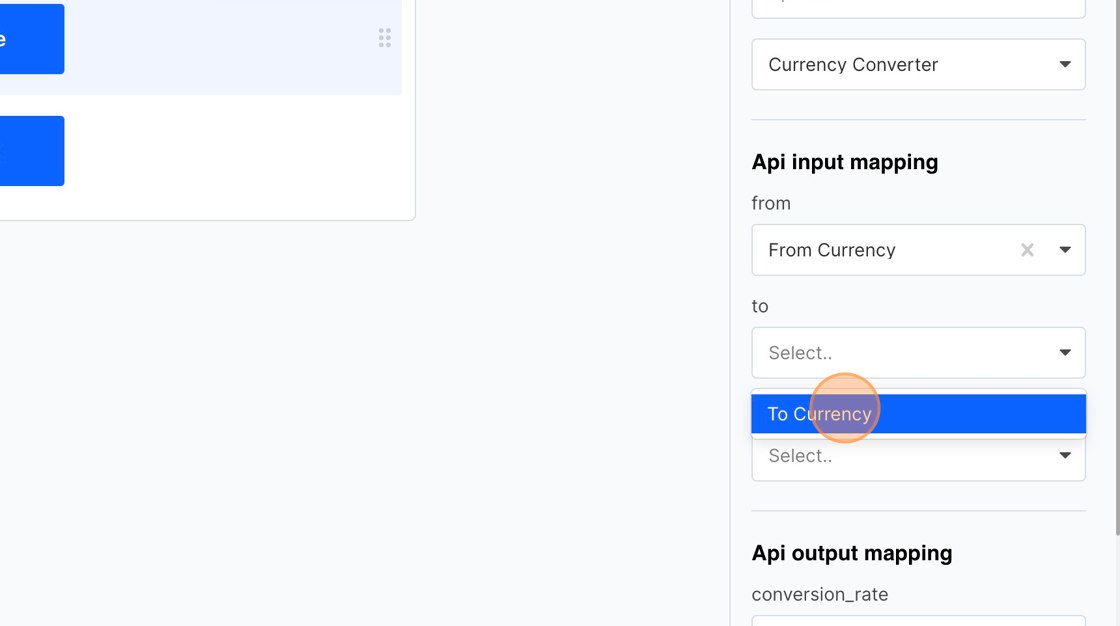 Screenshot of: Click "To Currency"