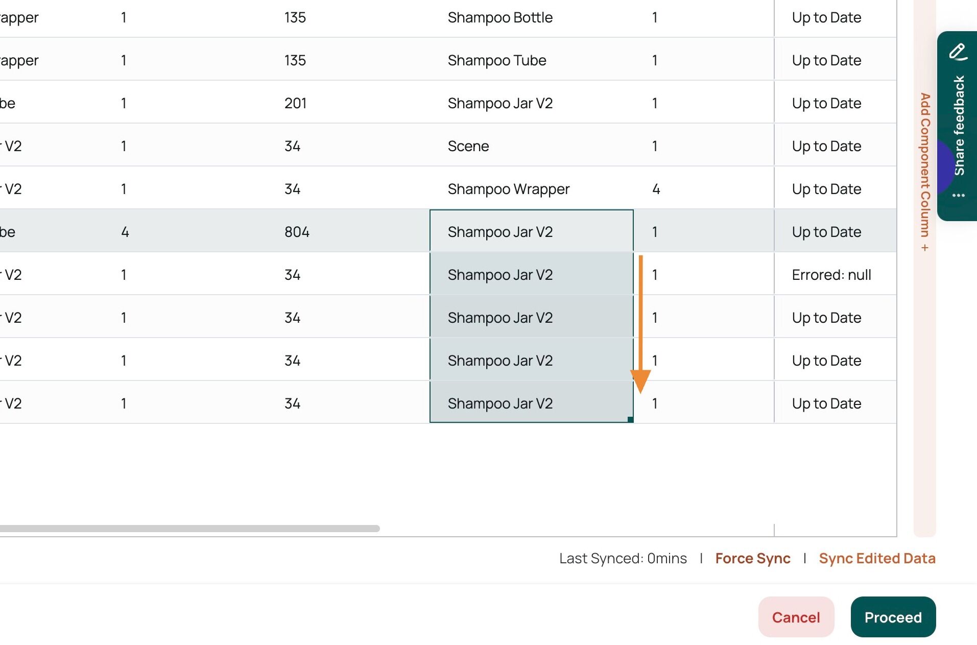 Screenshot of: And Drag it downward