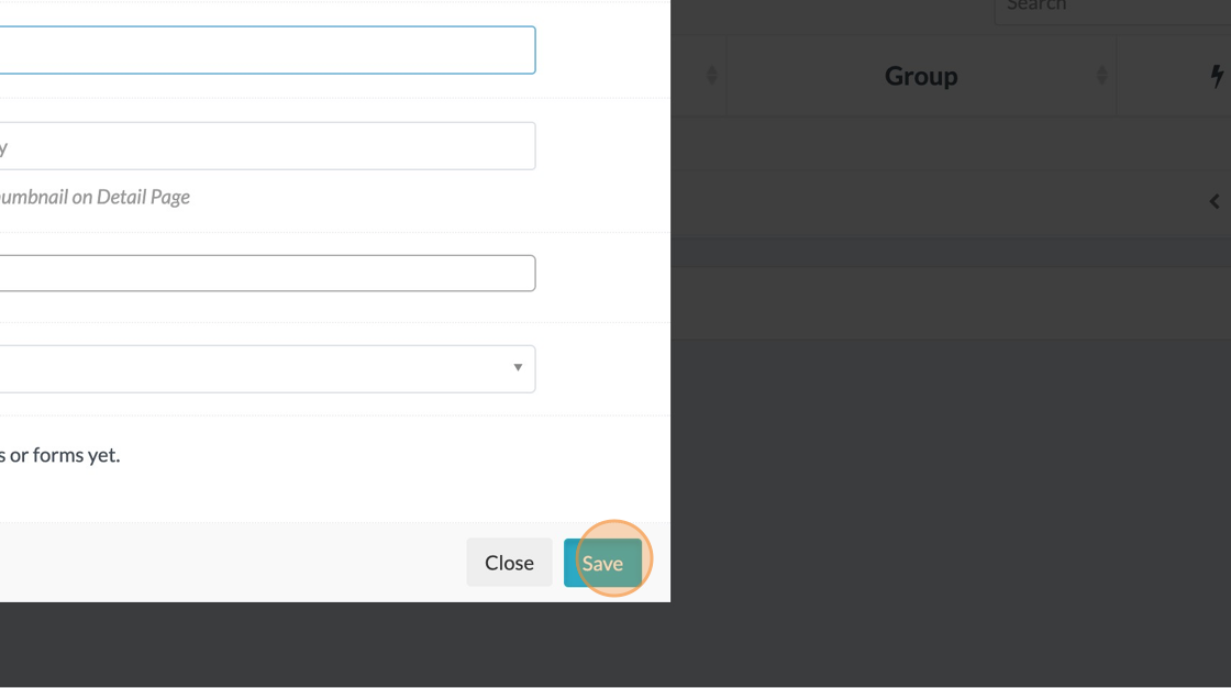Screenshot of: Click "Save"