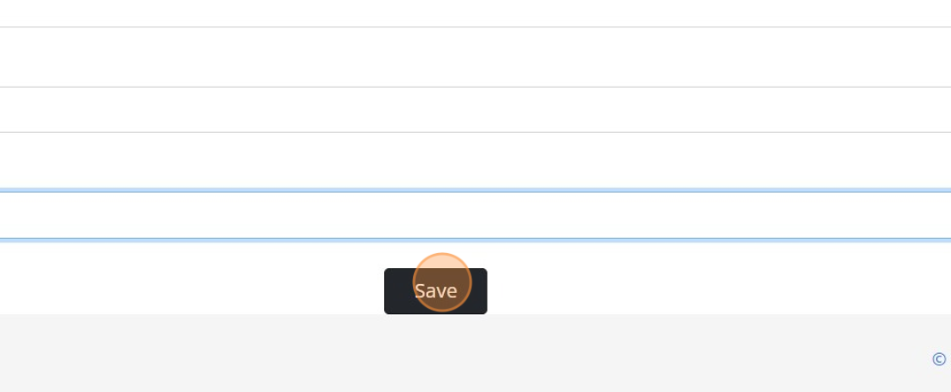 Screenshot of: Click on 'Save' button