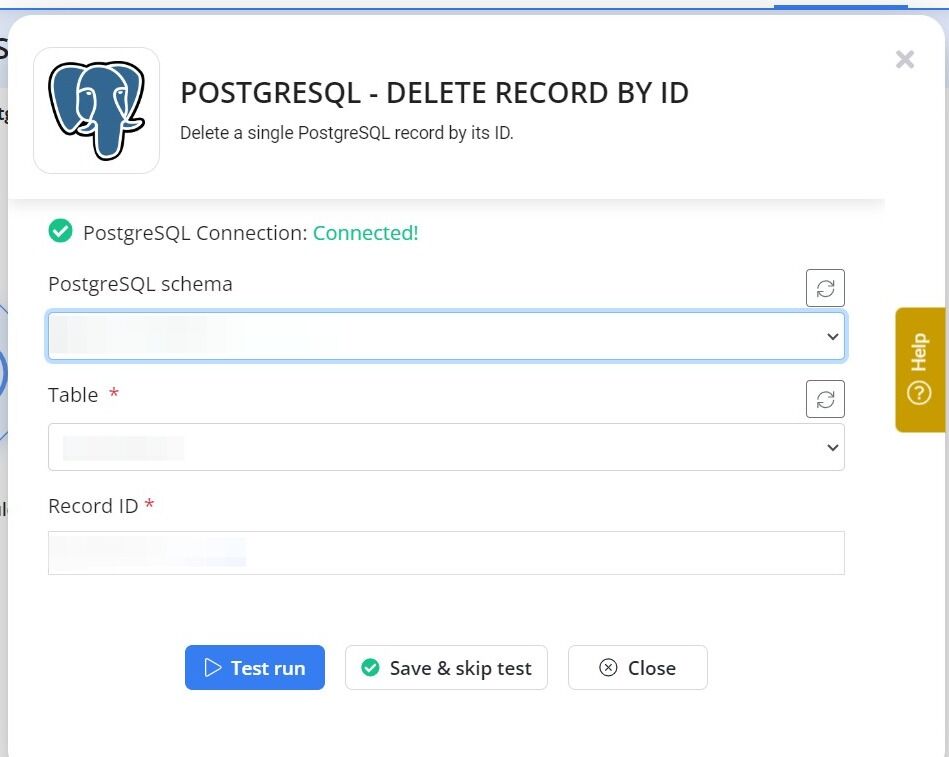 PostgreSQL Delete Record By ID Byteline documentation