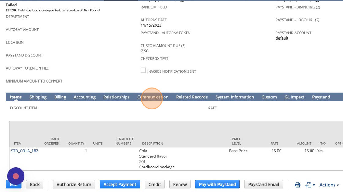 Sending a payment request for an Invoice – Paystand Help Center