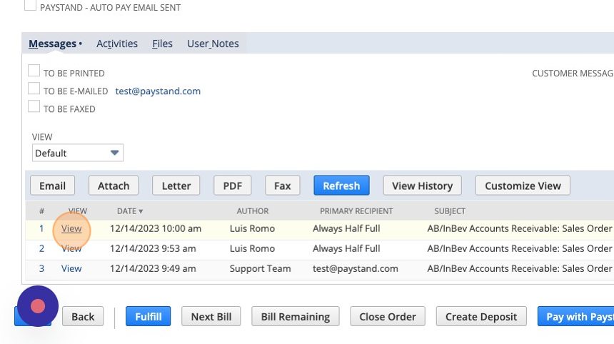 Sending a payment request for a Sales Order – Paystand Help Center