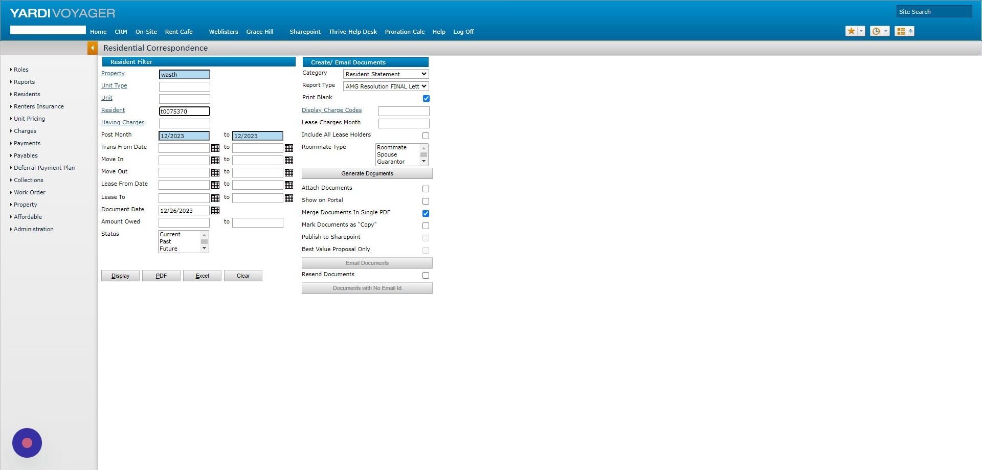 Yardi Lease Renewal Process – Thrive Communities