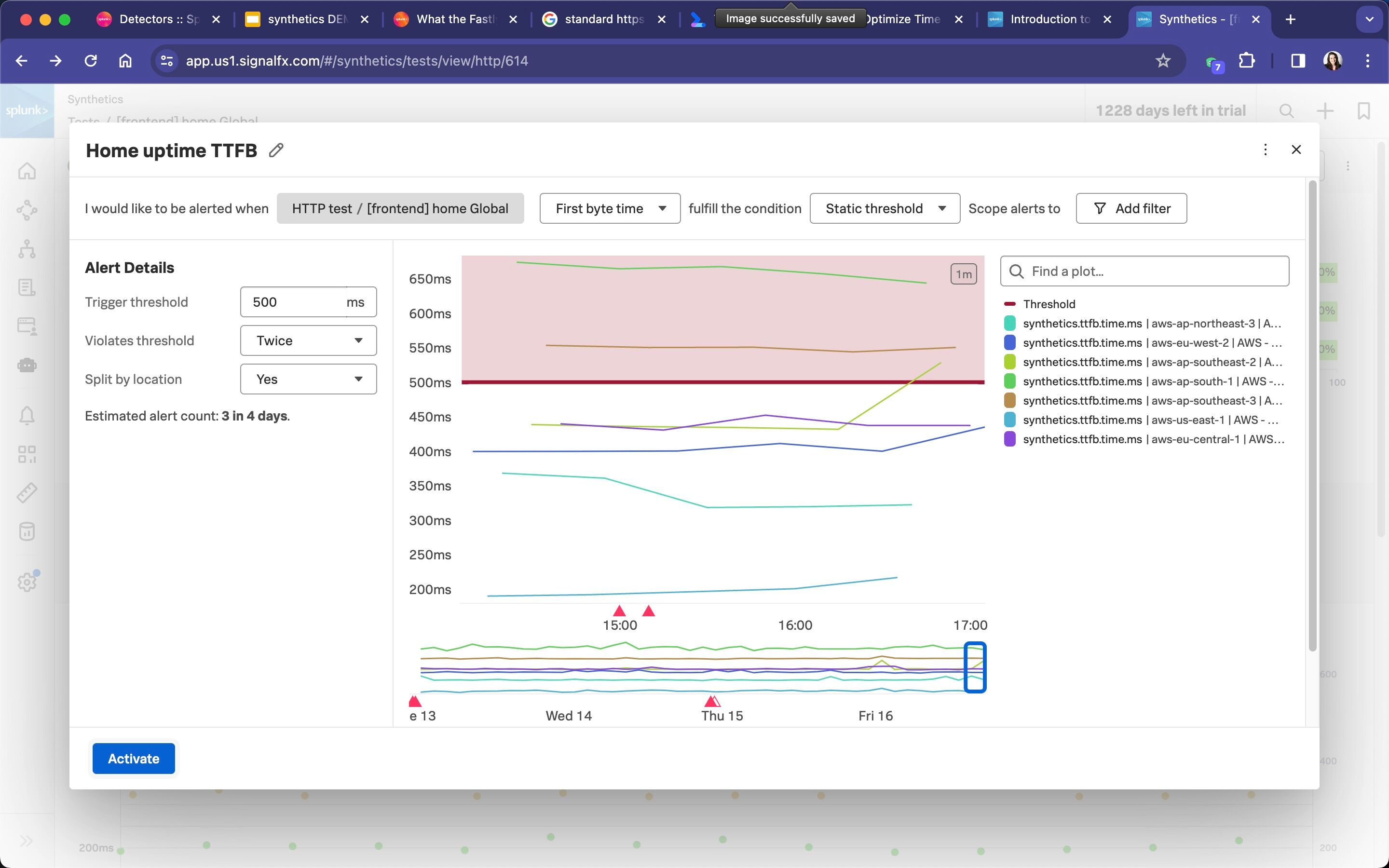 activate the detector