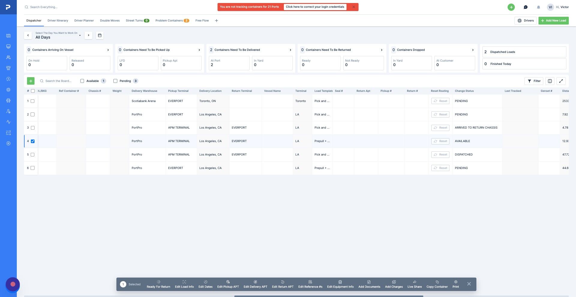 How to manually change a load status