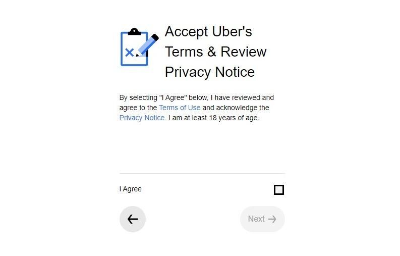 Create Uber account