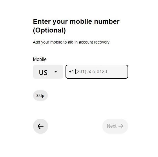 A page from the Uber sign-up process in which you verify a phone number.
