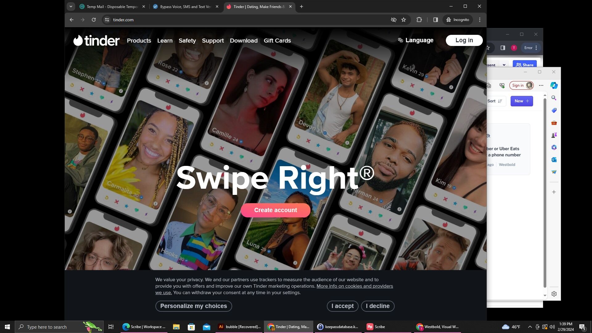 Create tinder account