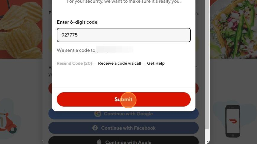 Submit SMS Code