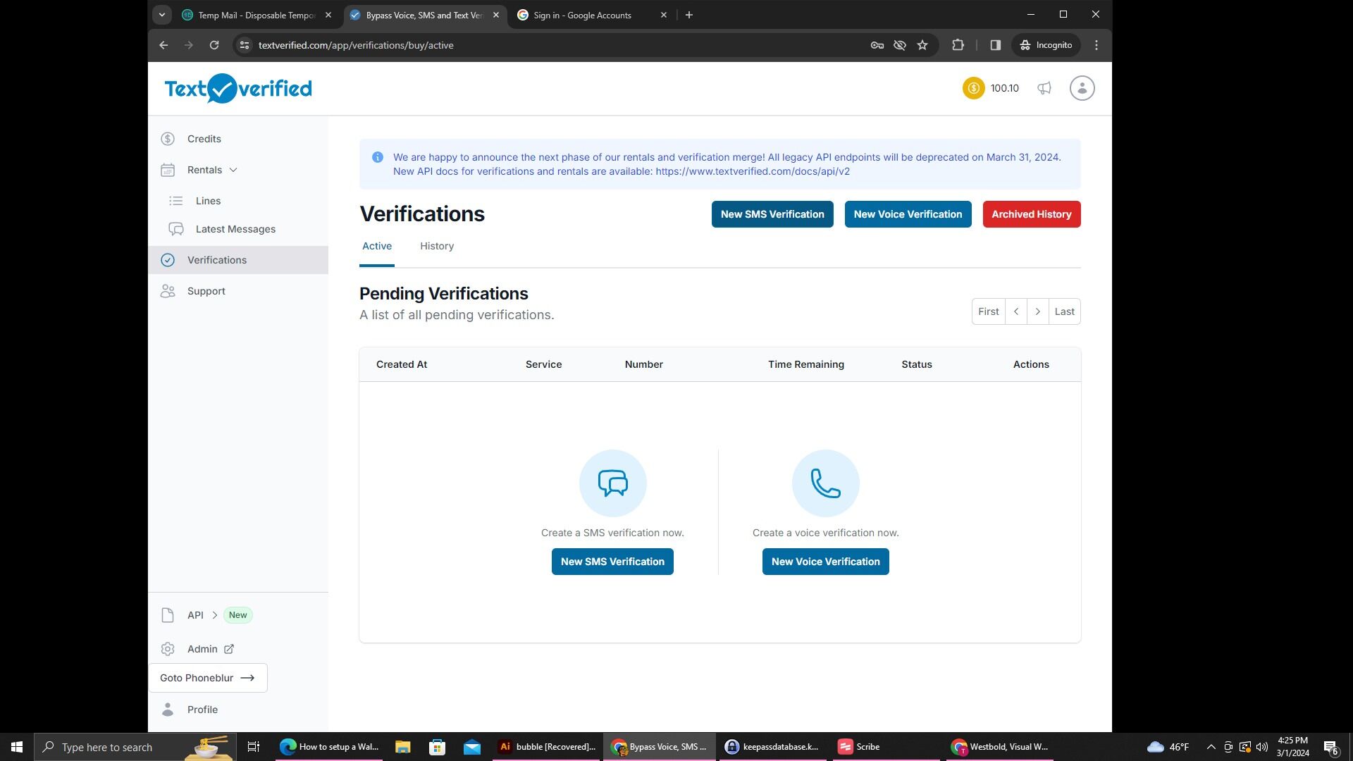 click-new-sms-verification