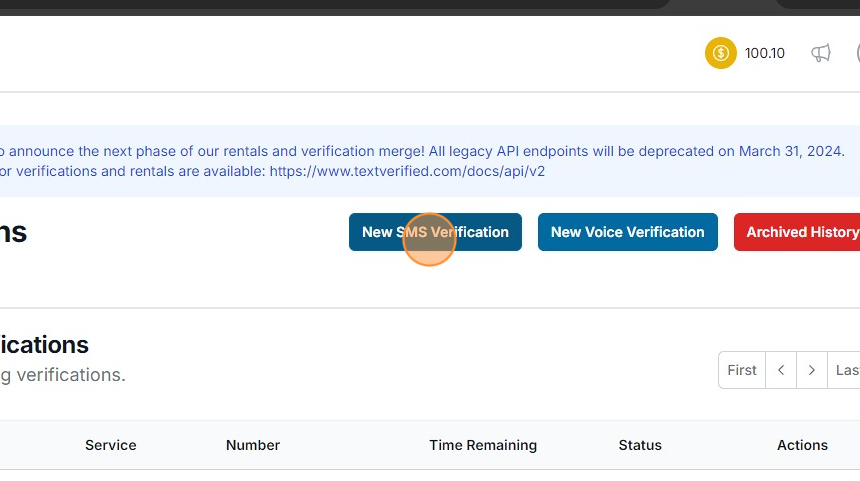 click-new-sms-verification