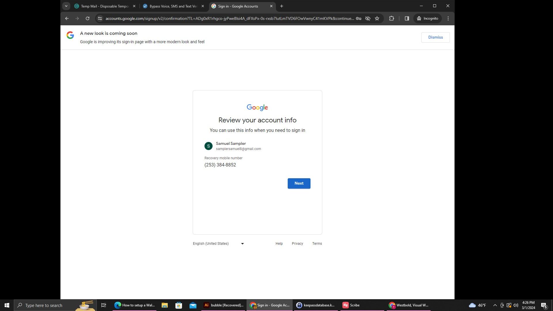 review-account-info