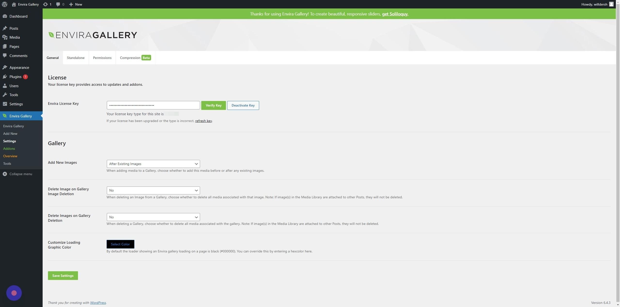 permissions tab