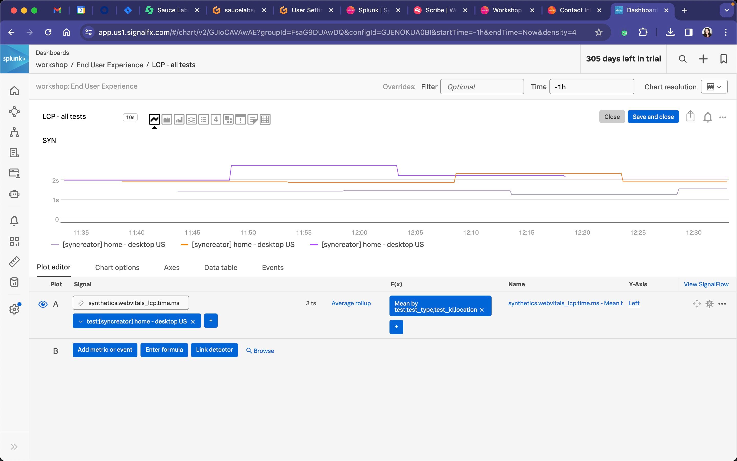 edit the test signal