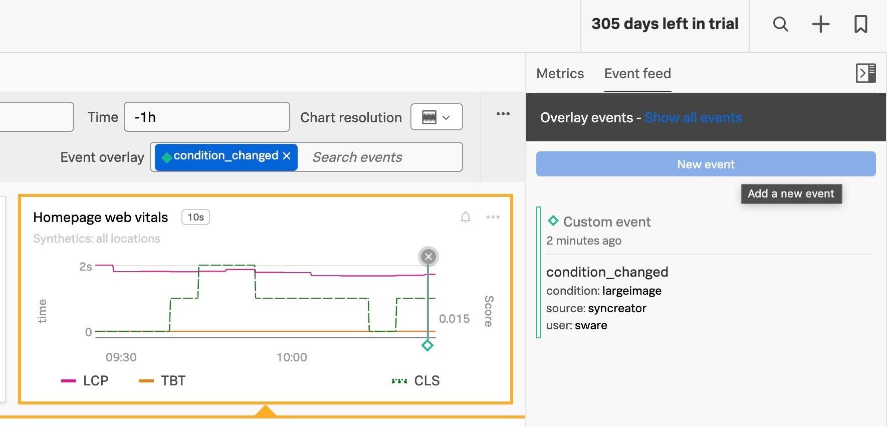GUI add event button