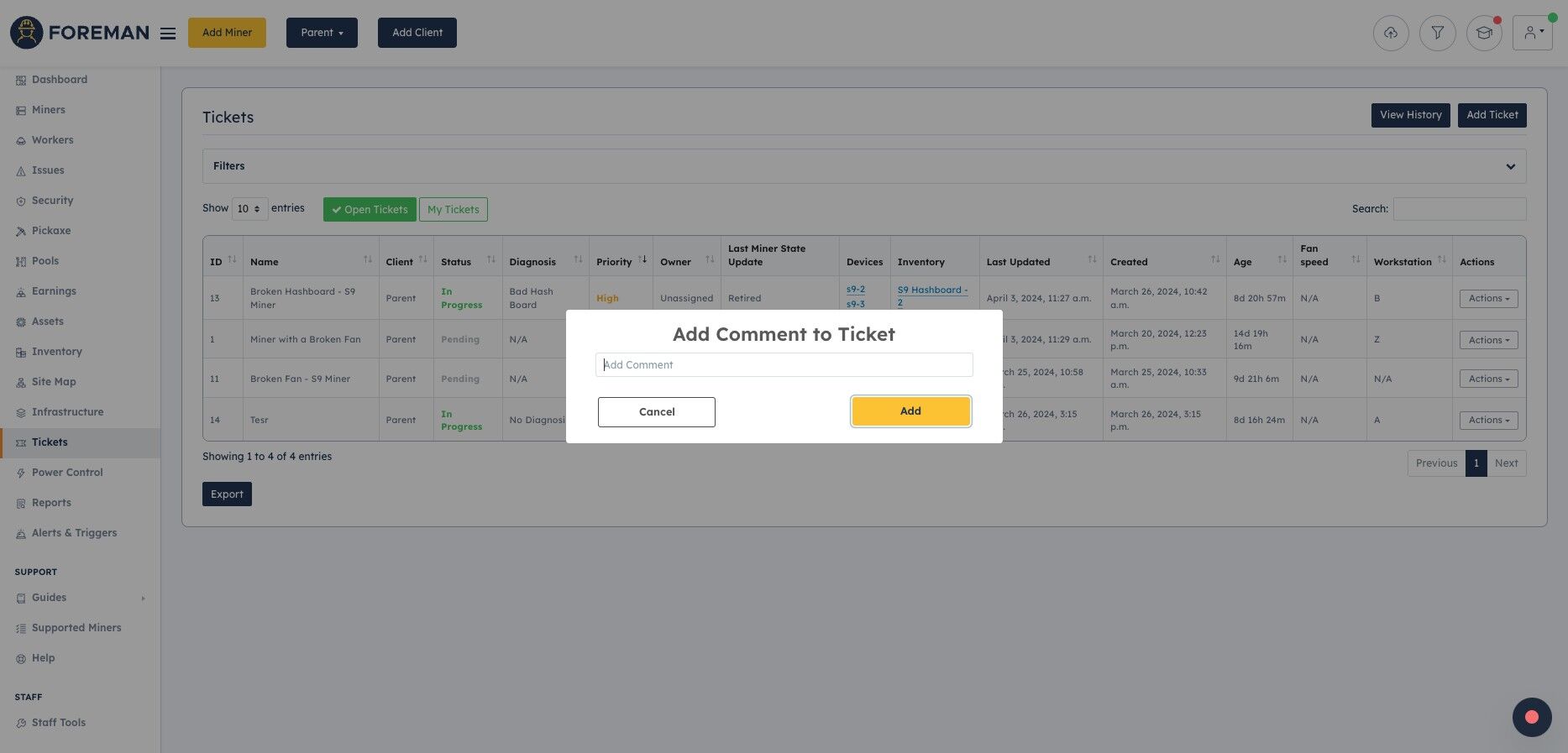 How To: Add Comments To Tickets – OBM