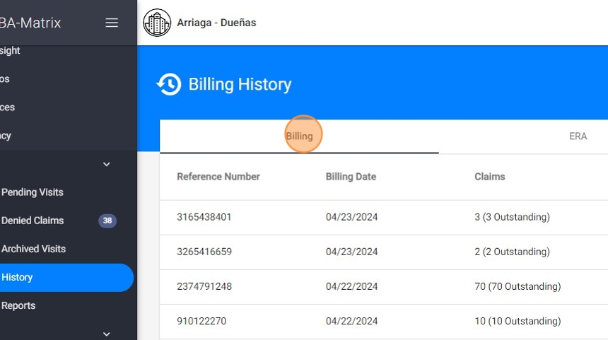 How to run a billing - ABA Matrix Knowledge Desk