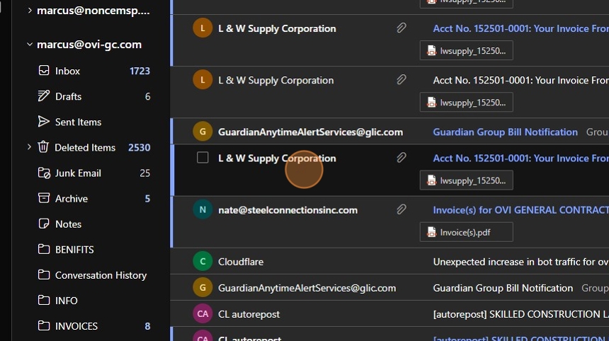 Select email
