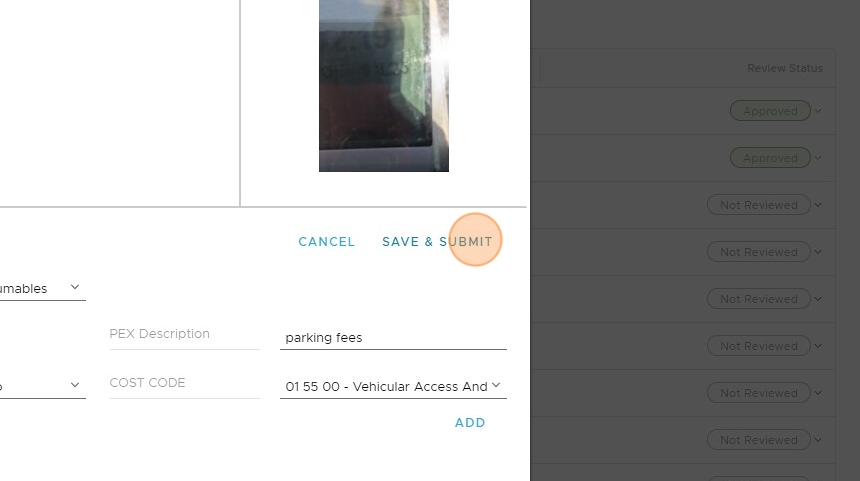 Screenshot showing the SAVE & SUBMIT button